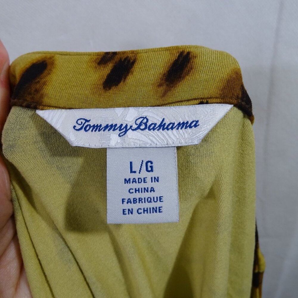 Tommy Bahama Serengeti Spots Animal Print V-Neck Sheath Dress Women Size L - Picture 4 of 9